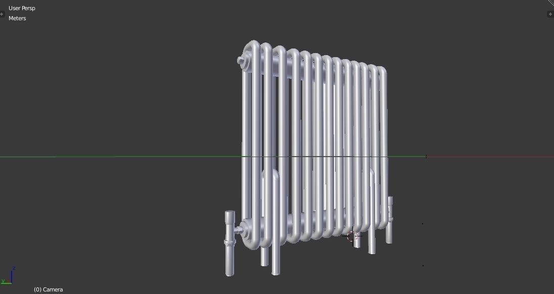 Classic Vintage Radiator Home Appliance Low-poly 3D model_6