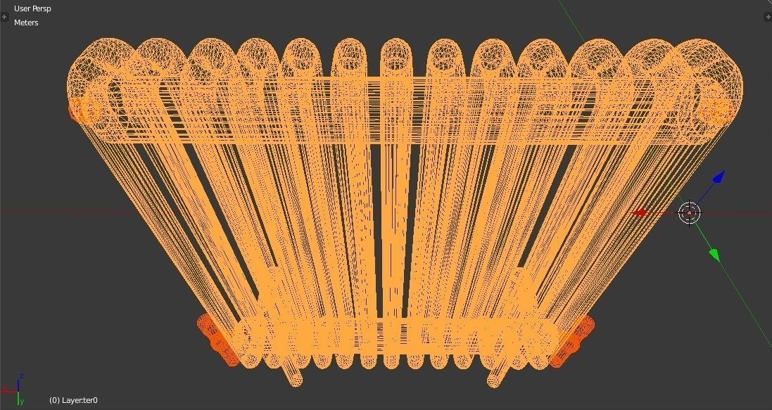 Classic Vintage Radiator Home Appliance Low-poly 3D model_9