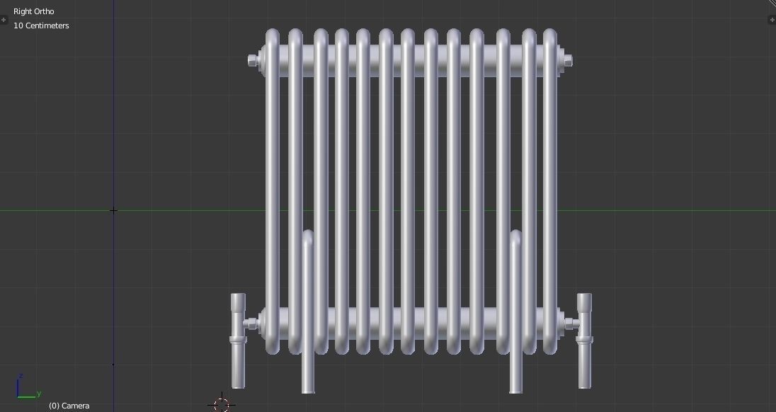 Classic Vintage Radiator Home Appliance Low-poly 3D model_7