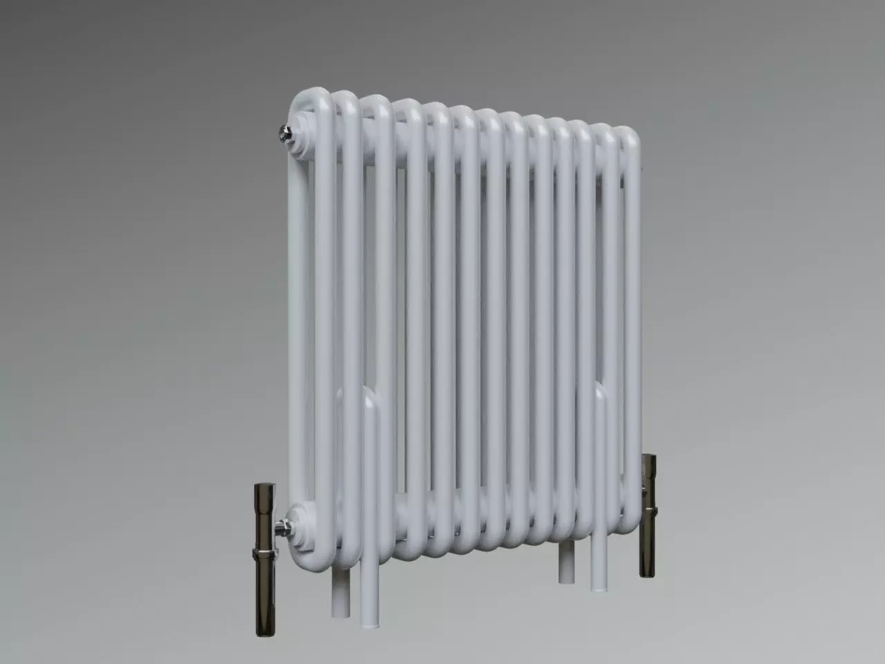 Classic Vintage Radiator Home Appliance Low-poly 3D model_0