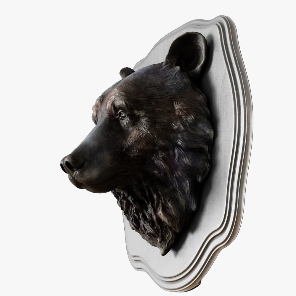 Bear head 3D model_2