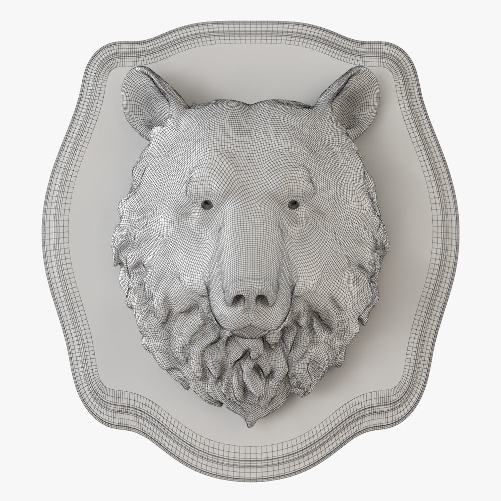 Bear head 3D model_5