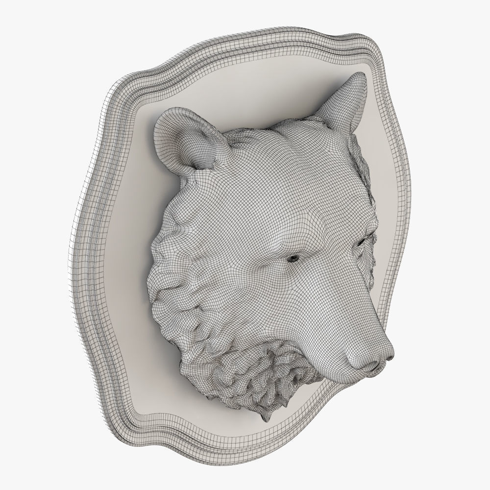 Bear head 3D model_6