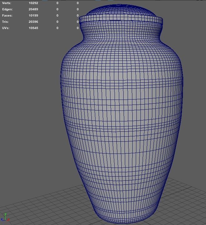 Porcelain Urn or decorative vase v02 3D model_6