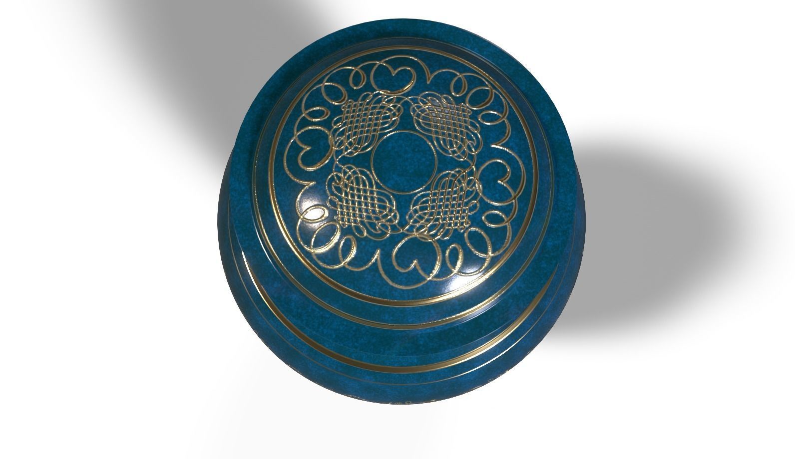 Porcelain Urn or decorative vase v02 3D model_4
