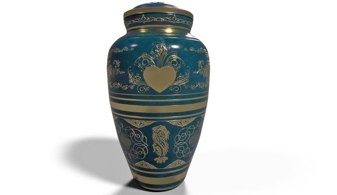Porcelain Urn or decorative vase v02 3D model