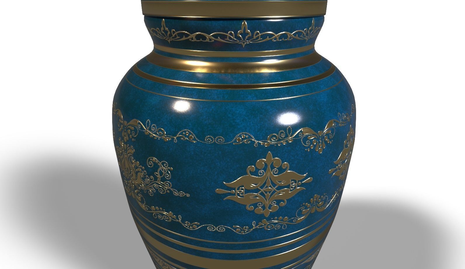 Porcelain Urn or decorative vase v02 3D model_5