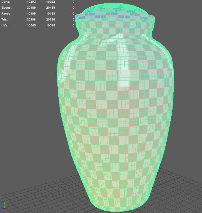 Porcelain Urn or decorative vase v02 3D model_7