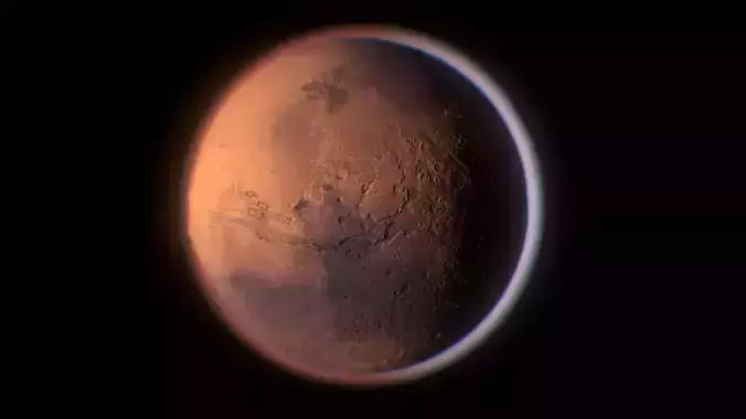 Planet Mars Low-poly 3D model
