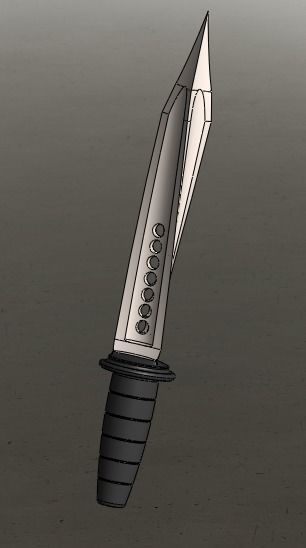 Knife for character 3D model_5