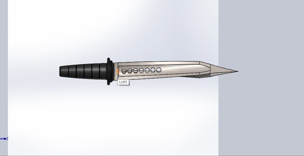 Knife for character 3D model_3