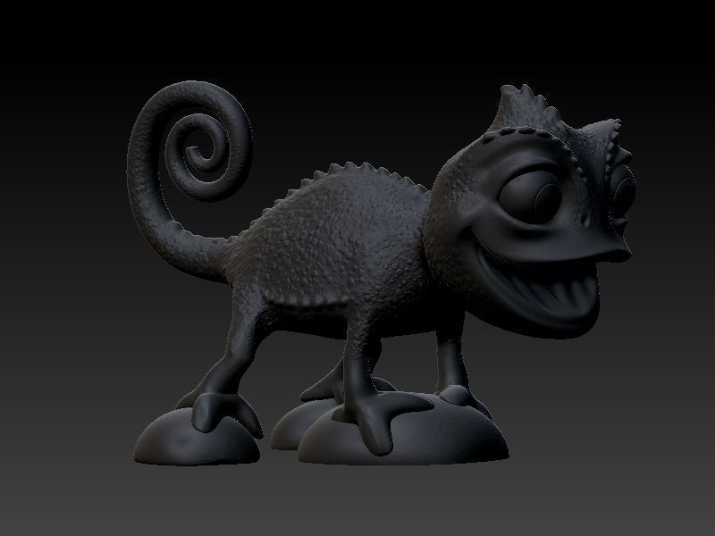 Chameleon printable 3D print model_3