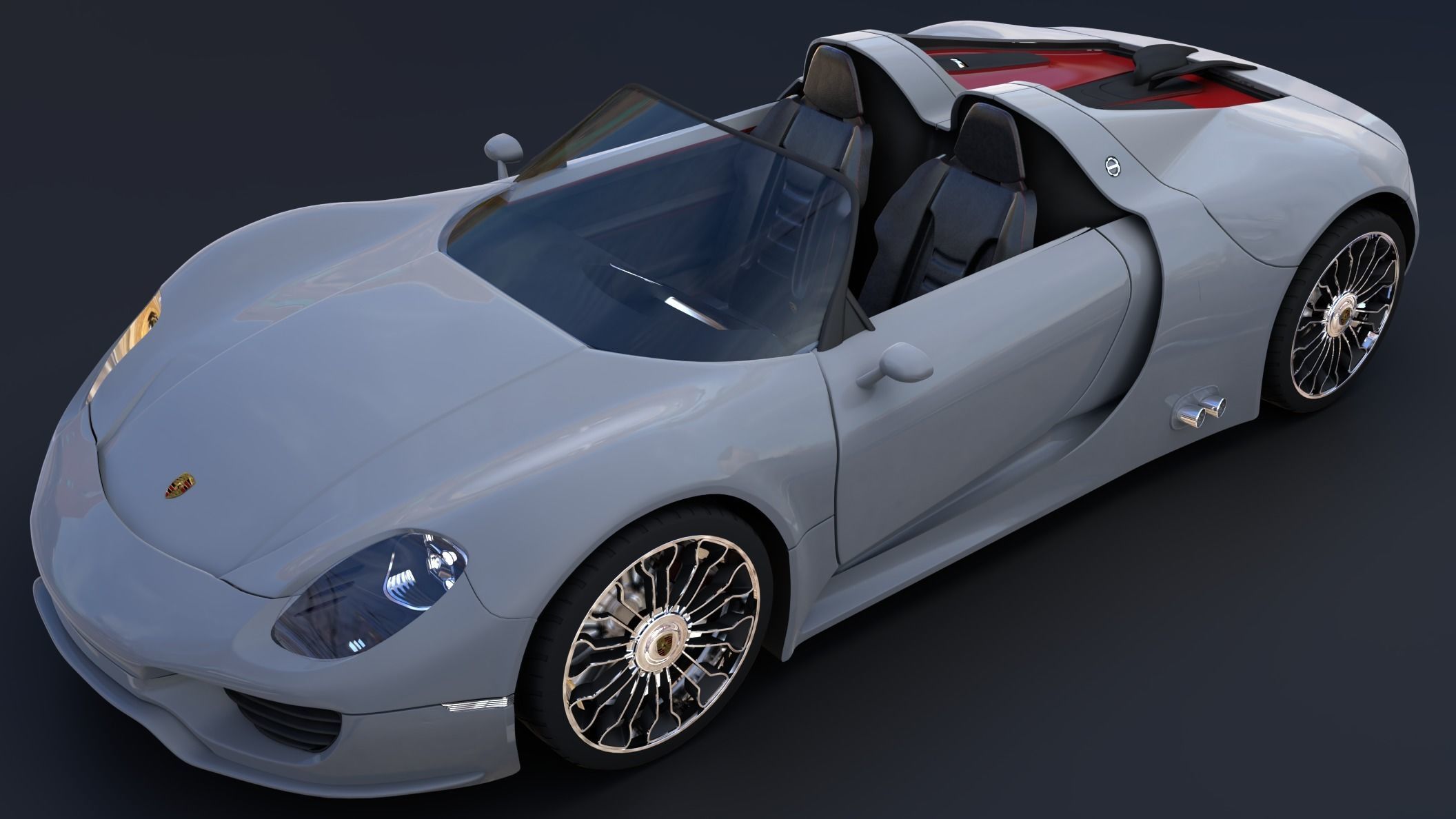 Porsche 918 Spyder Model Low Poly Cgtrader Porsche 918 Spyder Model Obj Mtl S Blend Dae Abc