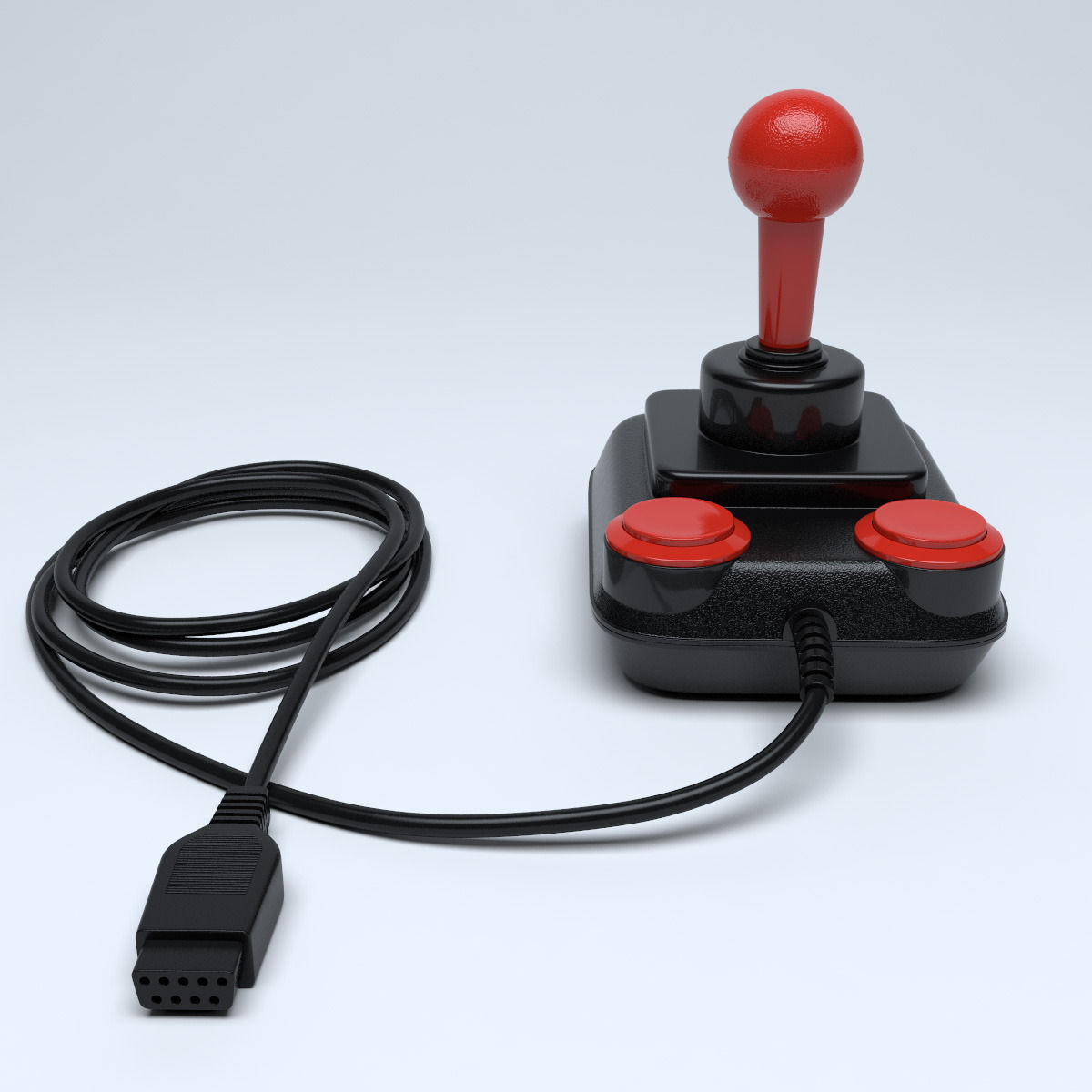 Retro Joystick Competition Pro 5000 3D model_1