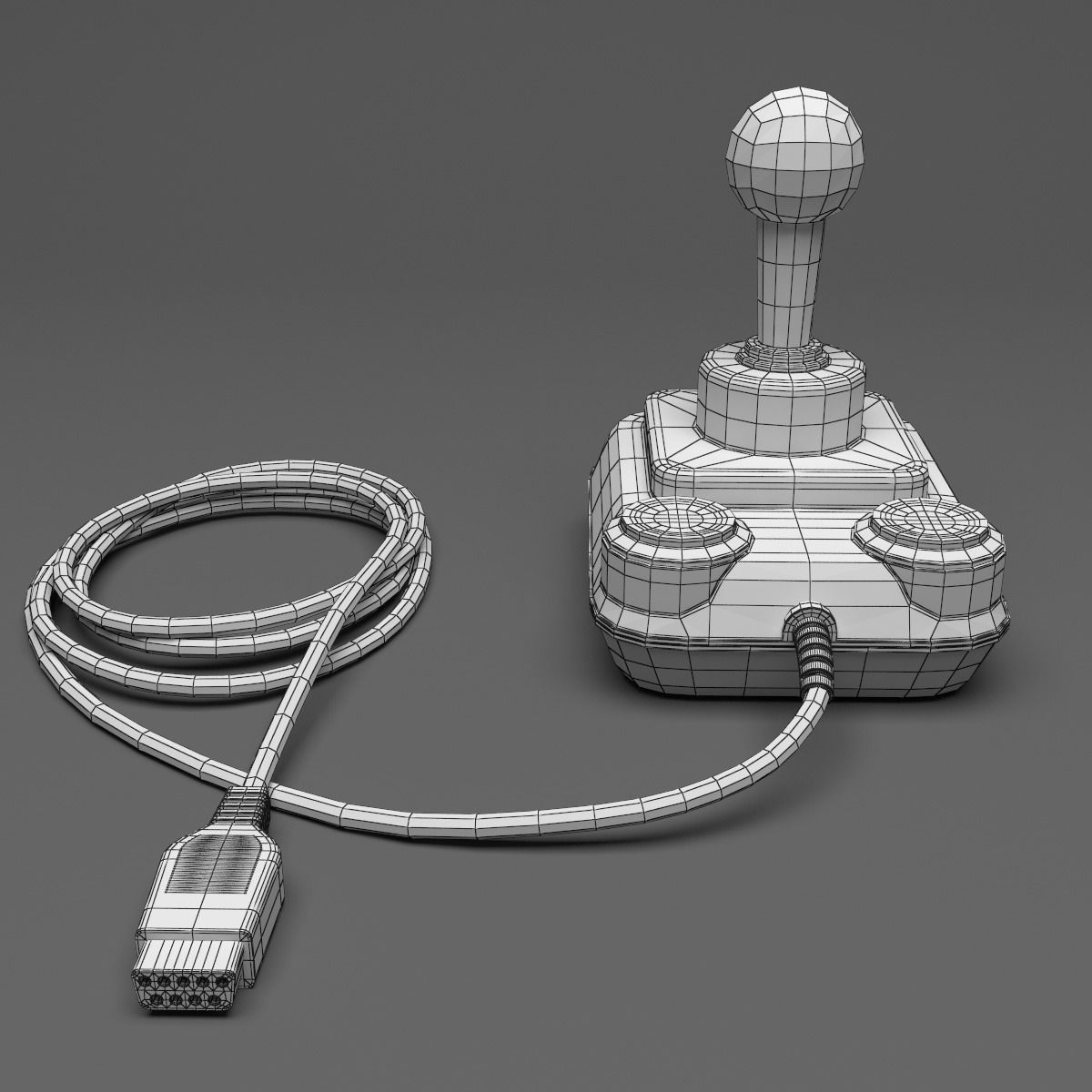 Retro Joystick Competition Pro 5000 3D model_9