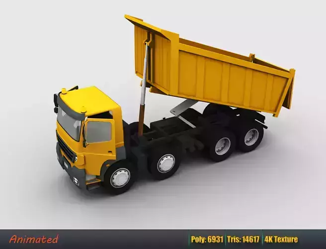 Lowpoly Dumper Truck Low-poly 3D model