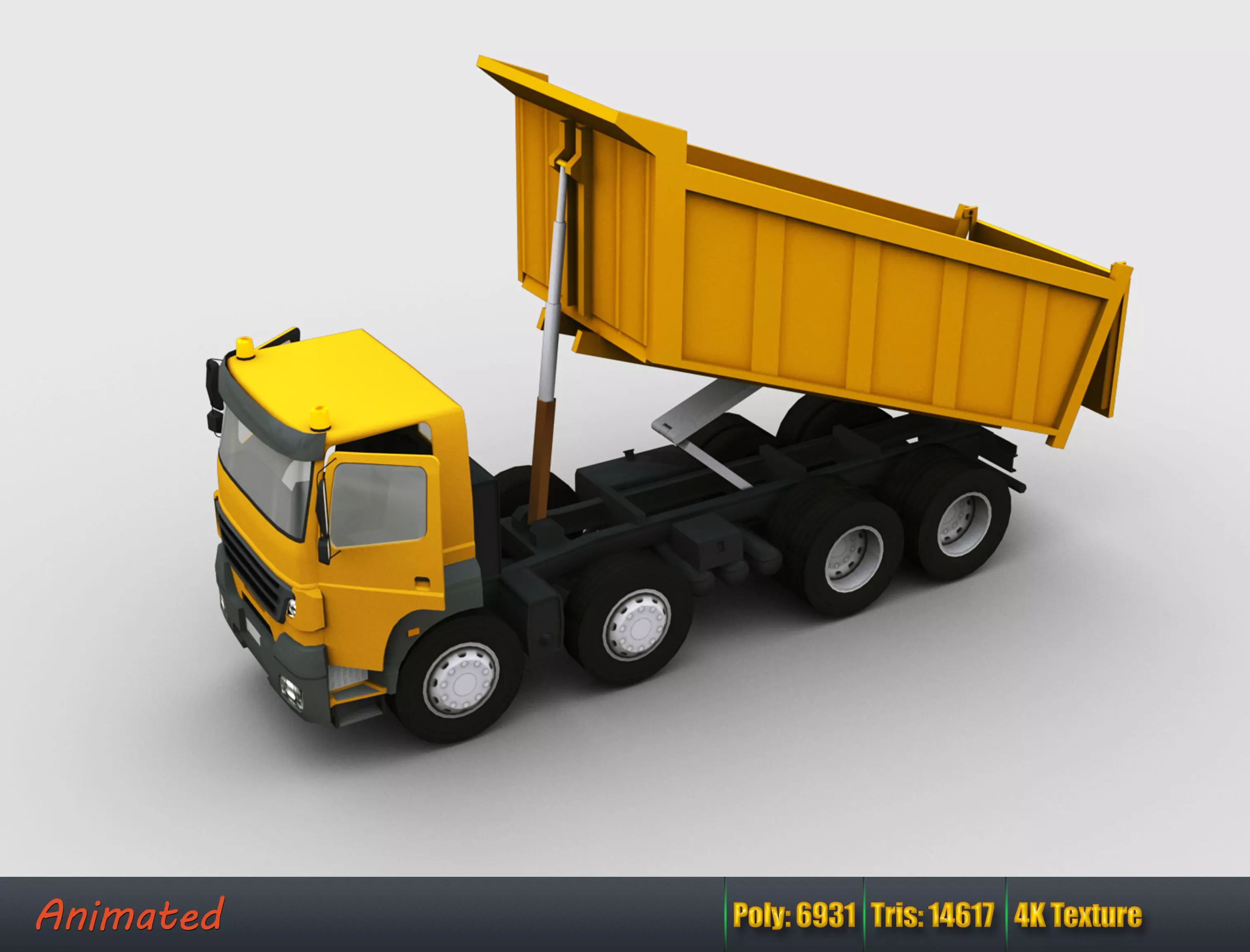 Lowpoly Dumper Truck Low-poly 3D model