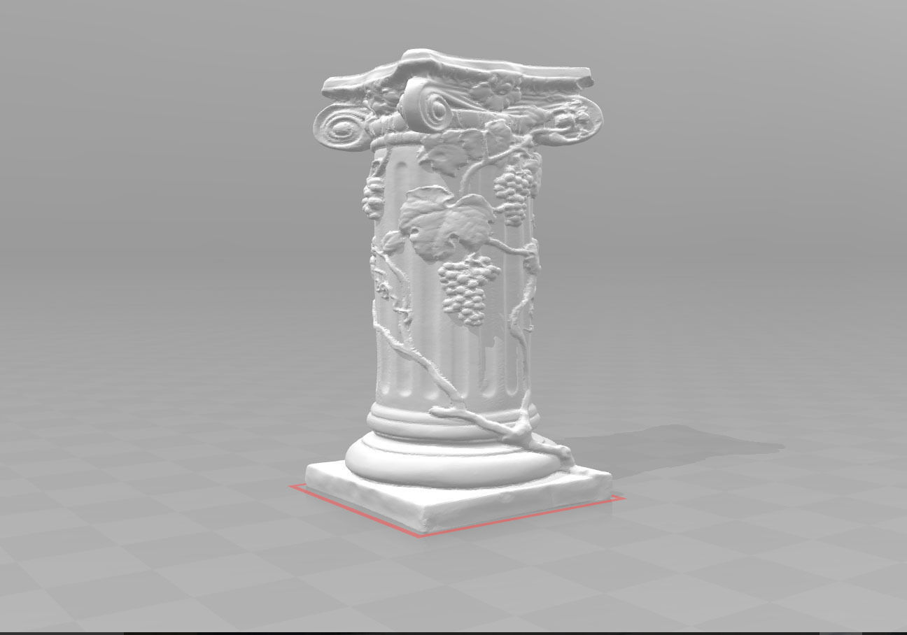 Ancient column pillar vines grapes vineyard 3D print model_1