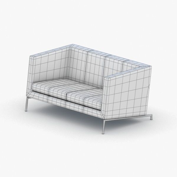 0965 - Sofa Low-poly 3D model_1
