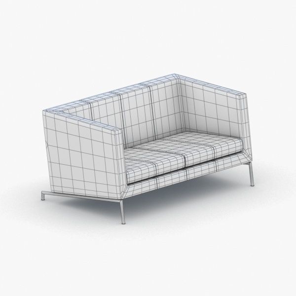 0965 - Sofa Low-poly 3D model_2