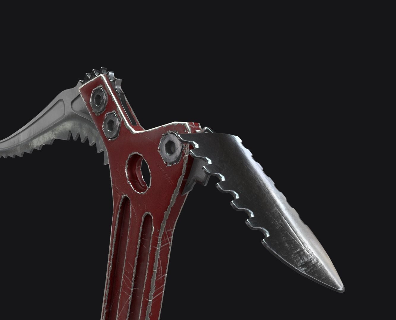  Ice Climbing Axe 3D Model Low-poly 3D model_3