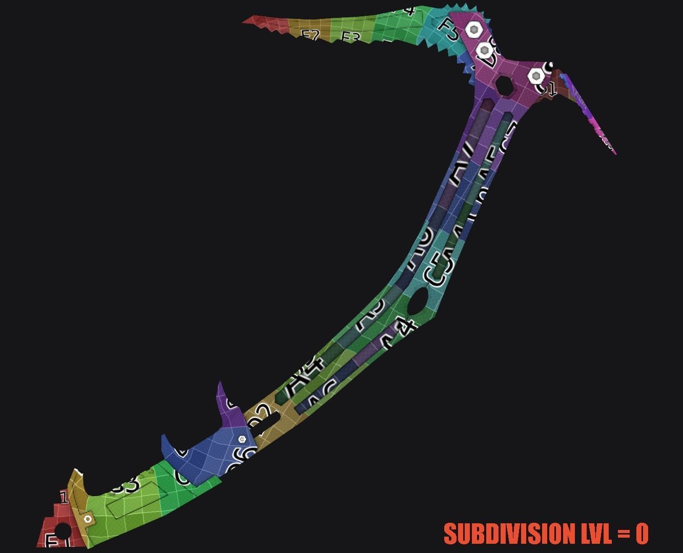  Ice Climbing Axe 3D Model Low-poly 3D model_5