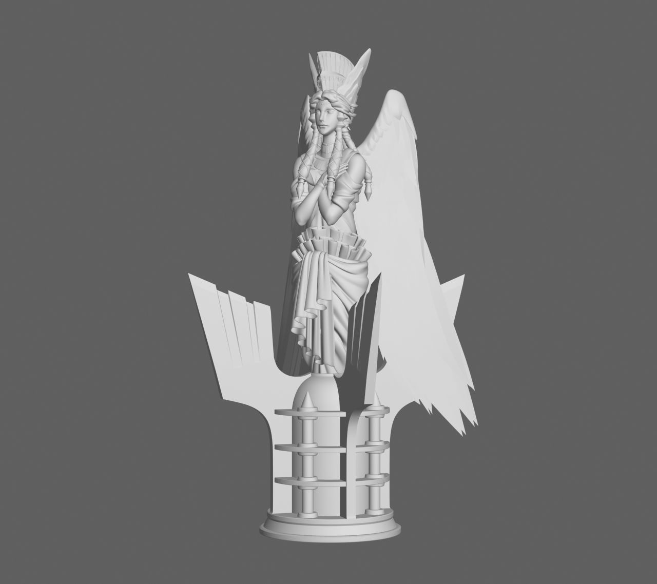 Angel Statue 2012 3D model_3