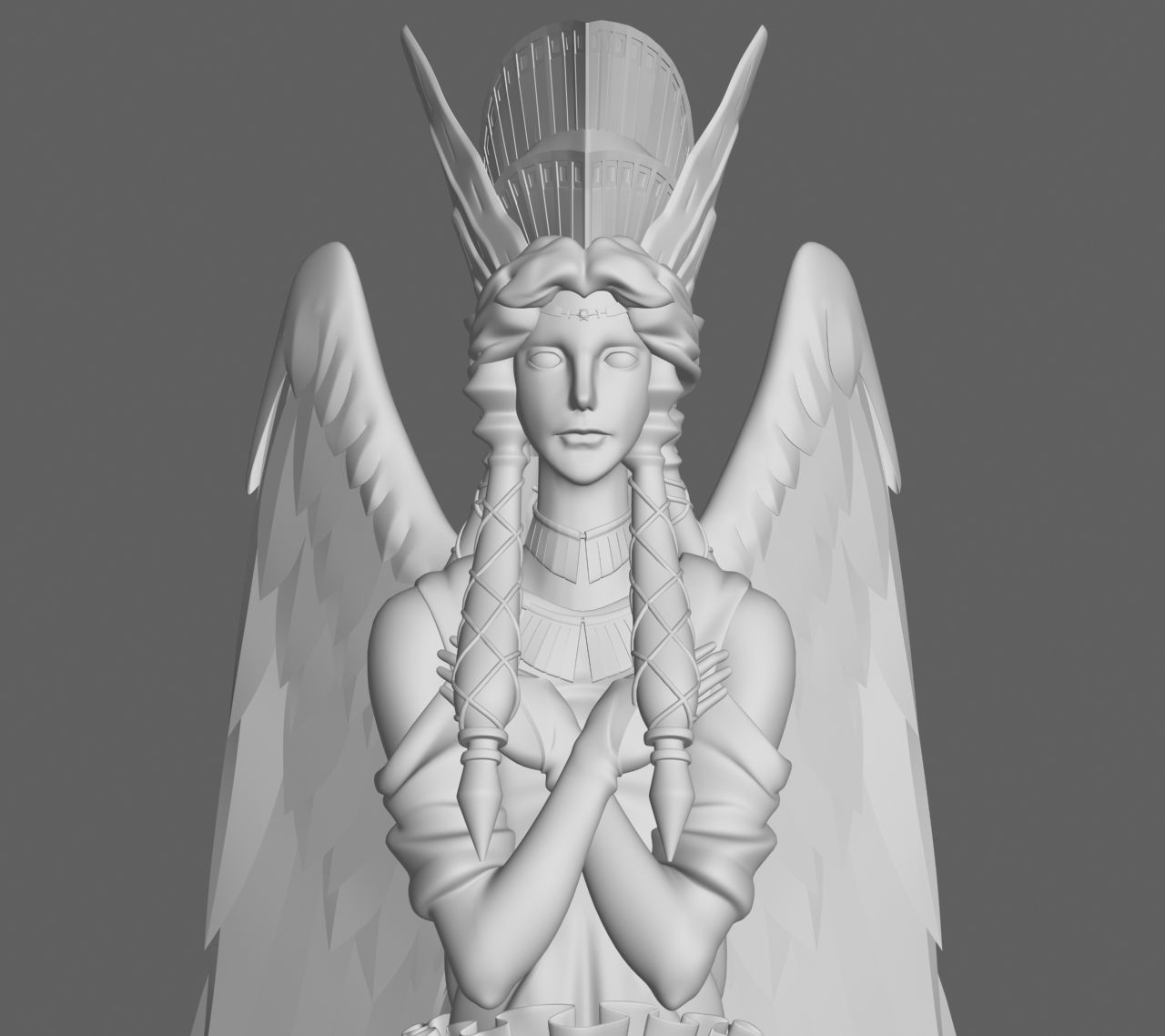 Angel Statue 2012 3D model_5