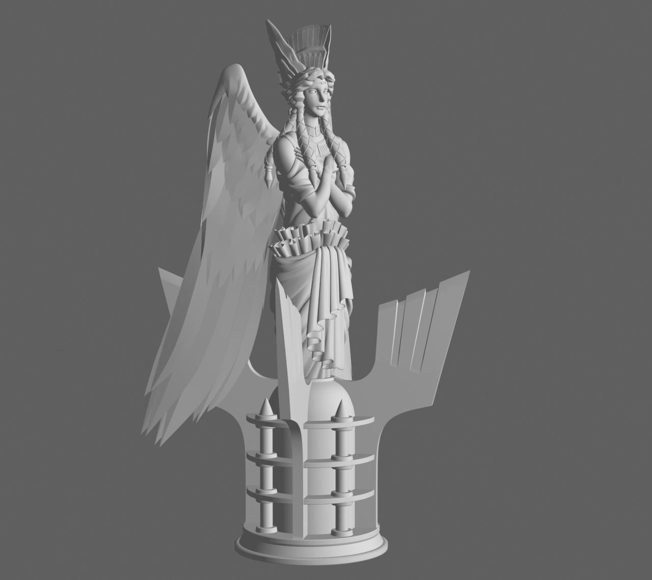 Angel Statue 2012 3D model_1