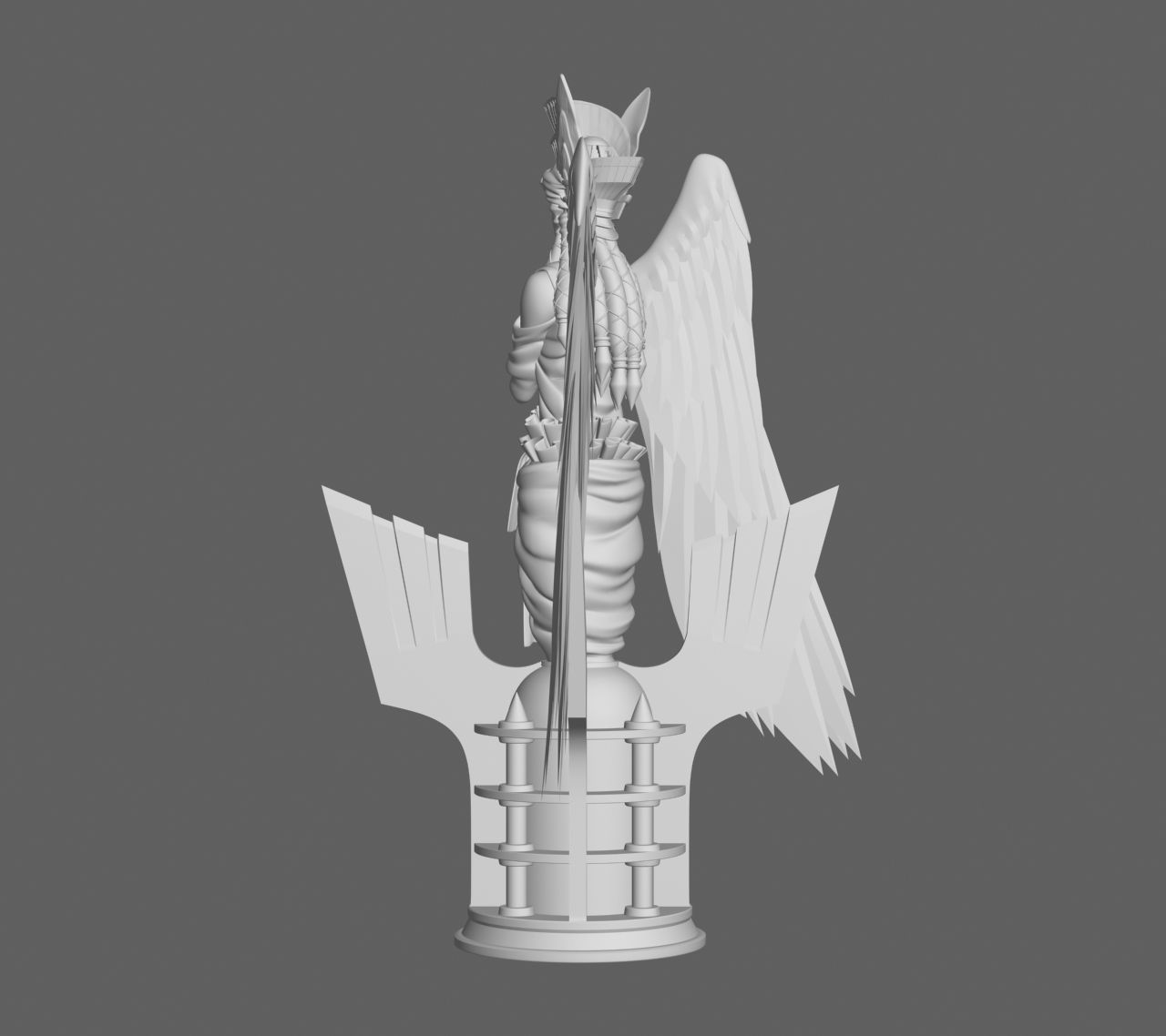 Angel Statue 2012 3D model_2