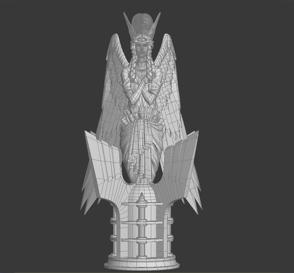 Angel Statue 2012 3D model_9