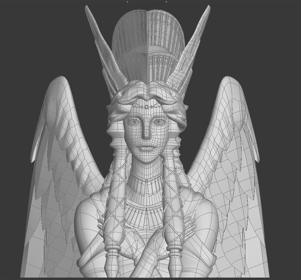 Angel Statue 2012 3D model_13