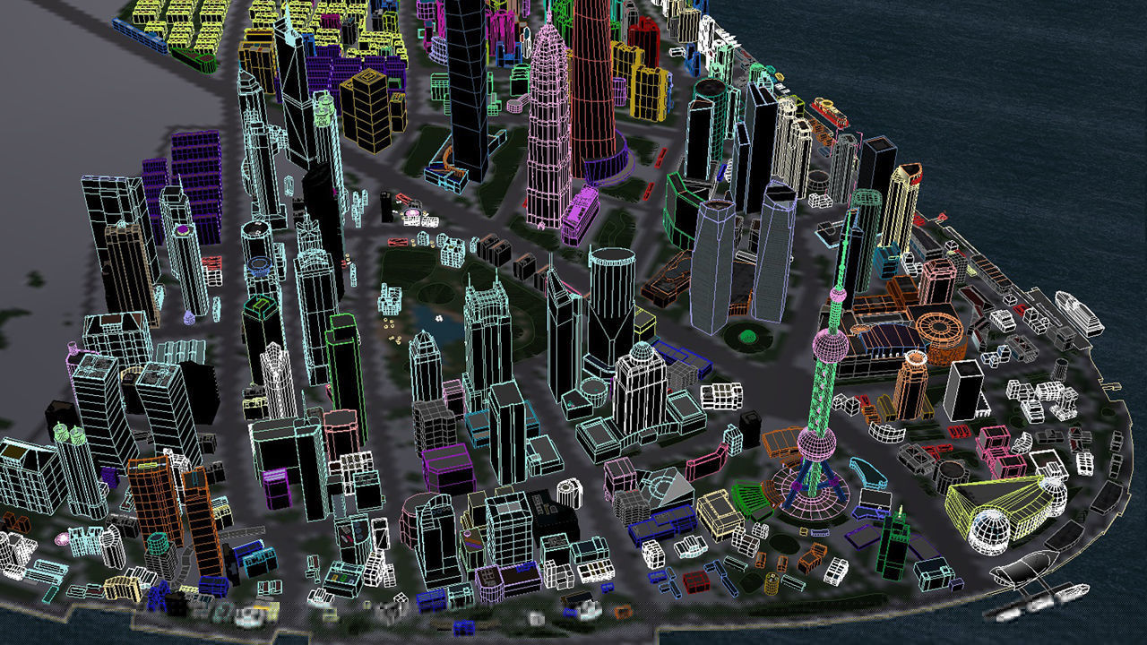 ShangHai Downtown I Low-poly 3D model_13