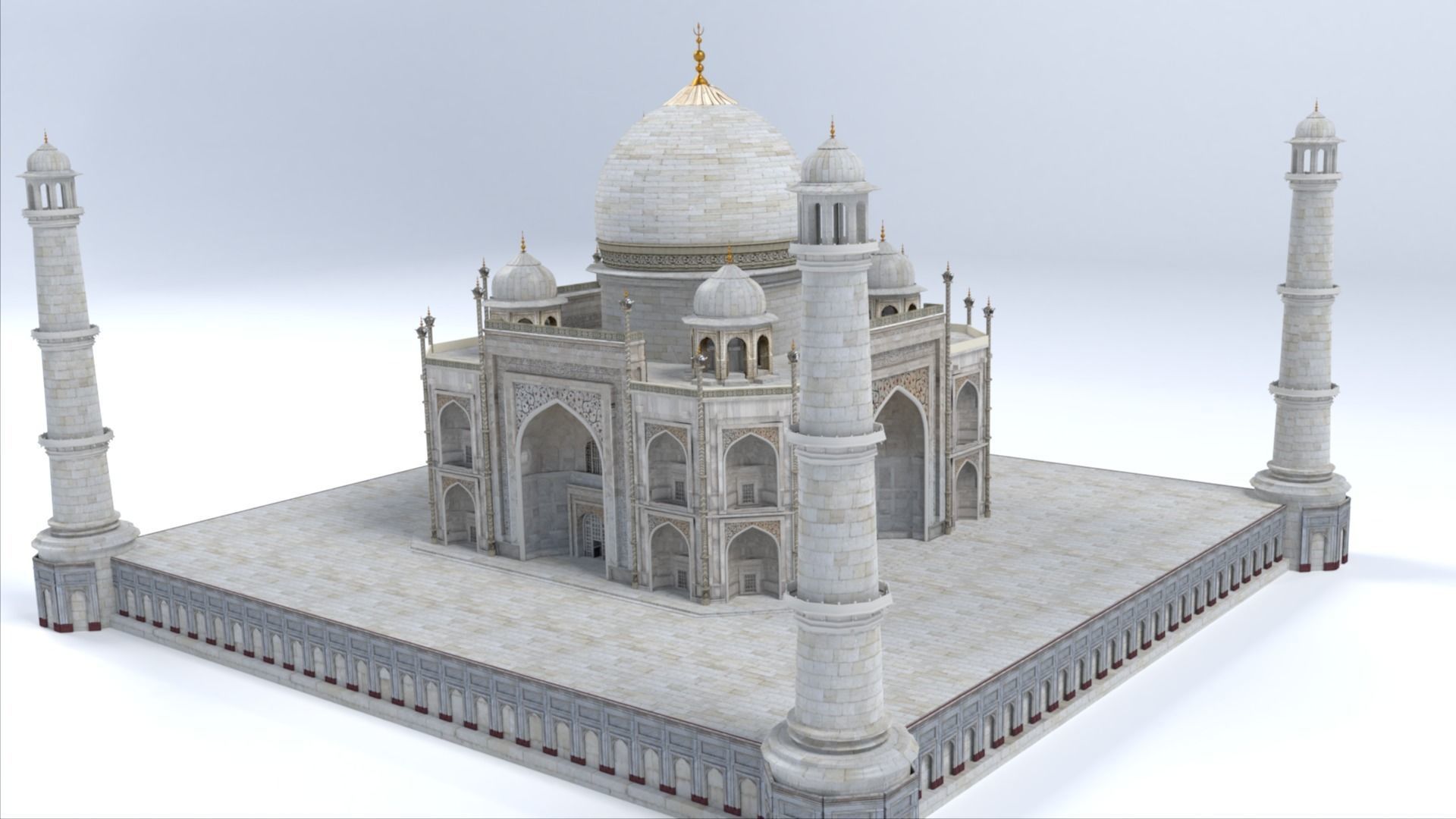 Taj Mahal 3D model_4