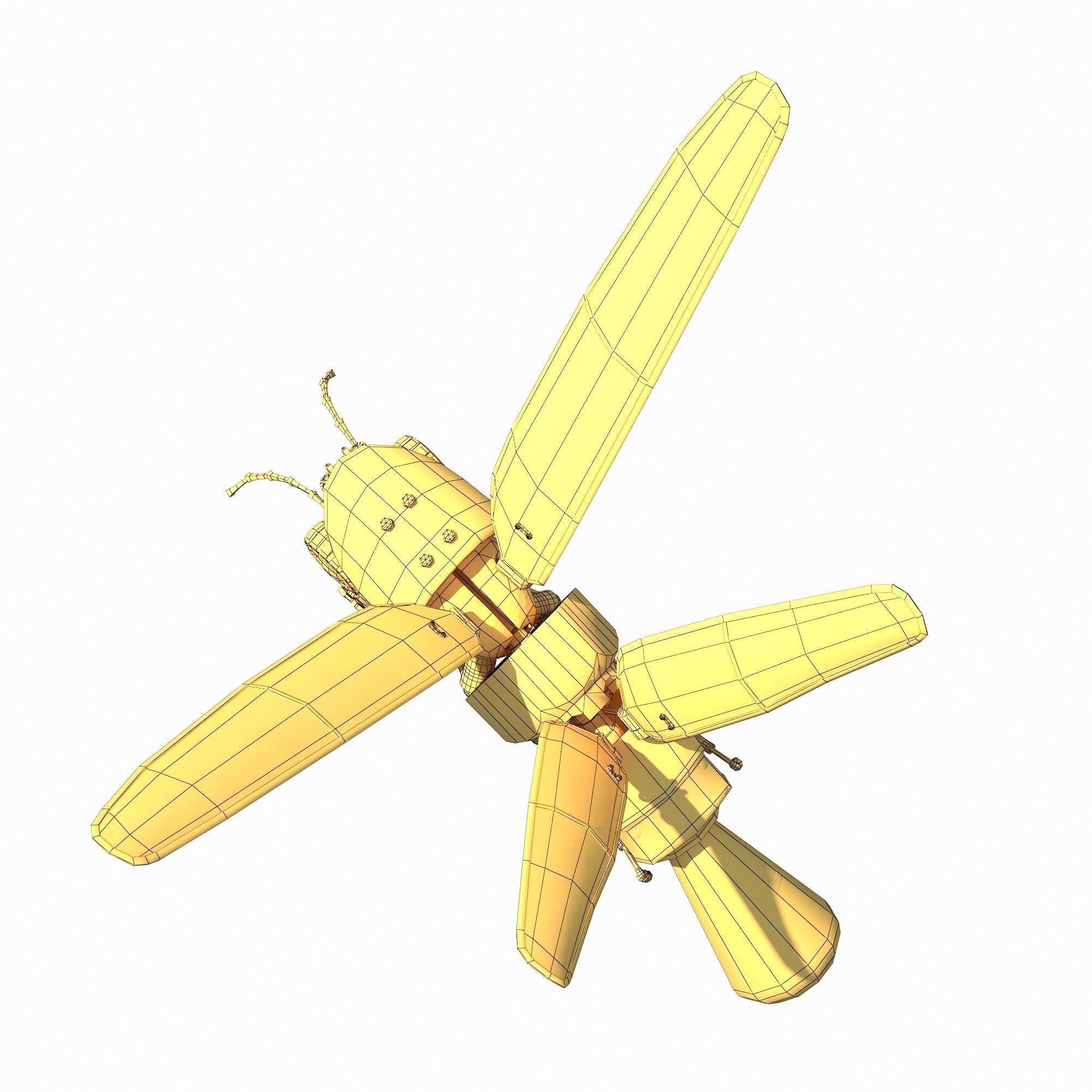 Lightning Bug PBR RIG ANIM Low-poly 3D model_5