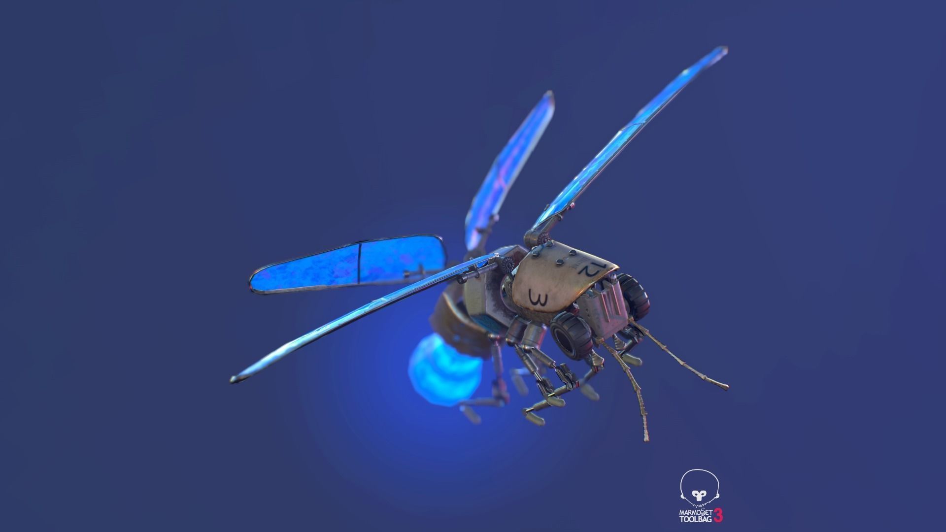 Lightning Bug PBR RIG ANIM Low-poly 3D model_6