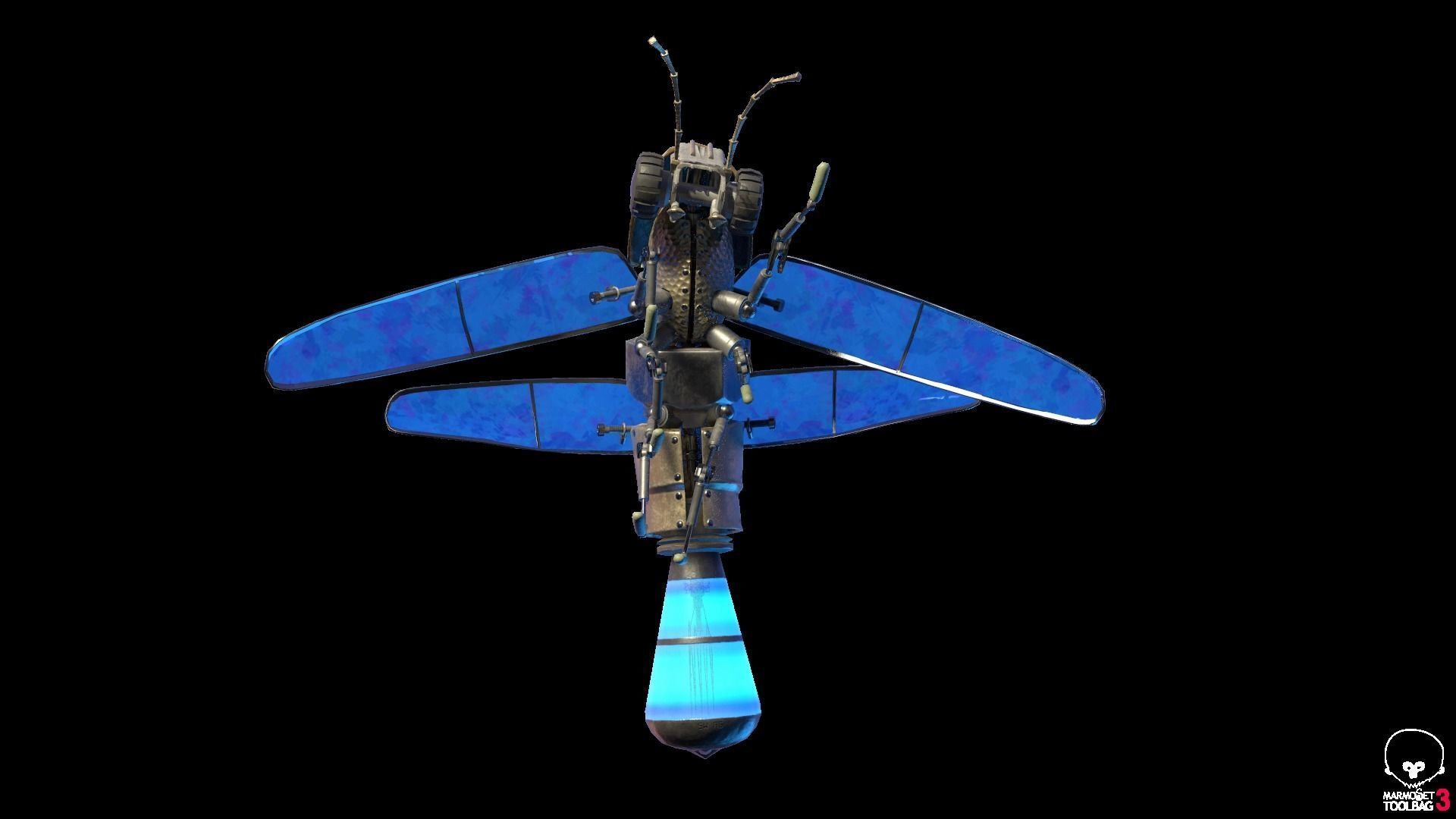 Lightning Bug PBR RIG ANIM Low-poly 3D model_11