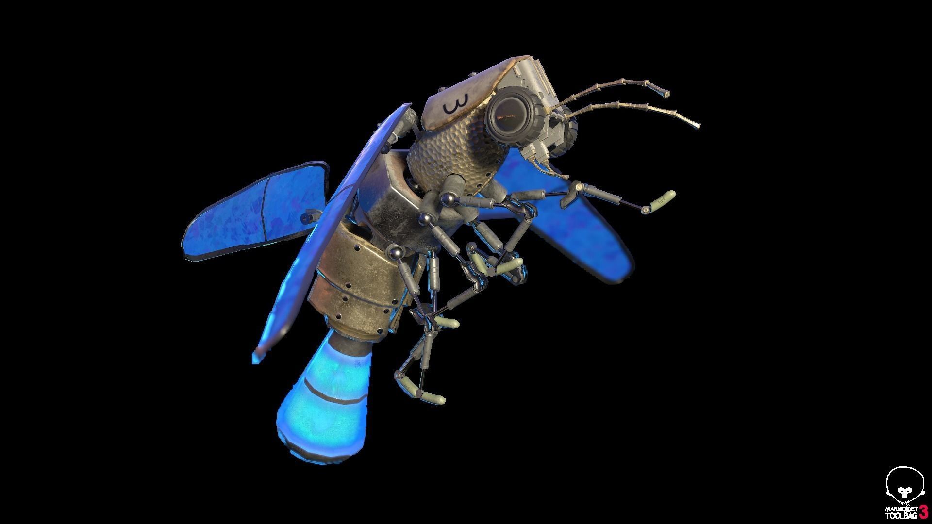 Lightning Bug PBR RIG ANIM Low-poly 3D model_13
