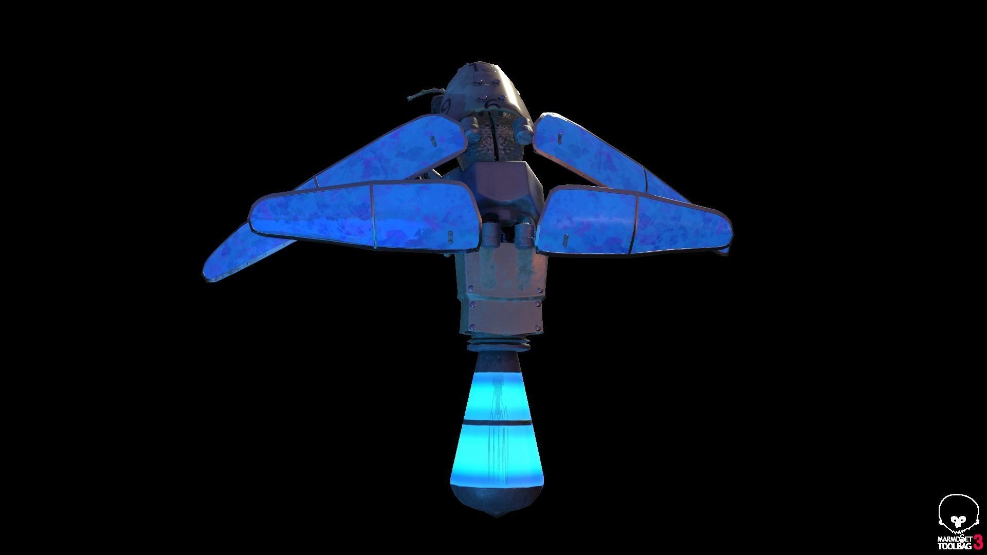 Lightning Bug PBR RIG ANIM Low-poly 3D model_10