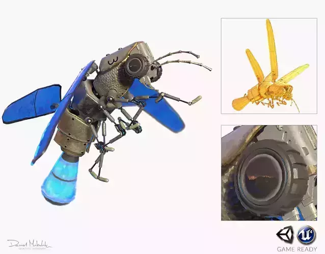 Lightning Bug PBR RIG ANIM Low-poly 3D model