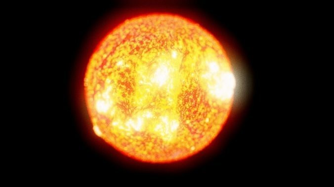 Low Poly Sun nasa Low-poly 3D model