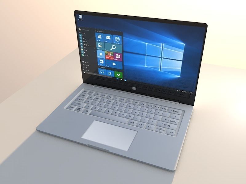 laptop with apple logo Free 3D model_4