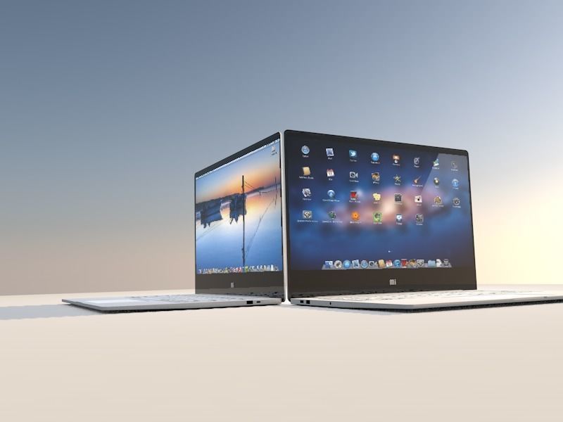 laptop with apple logo Free 3D model_8