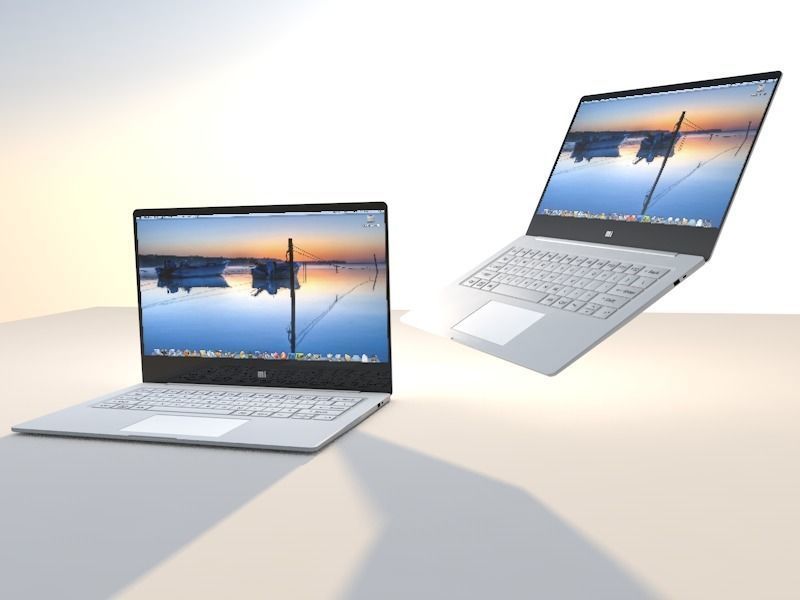 laptop with apple logo Free 3D model_5