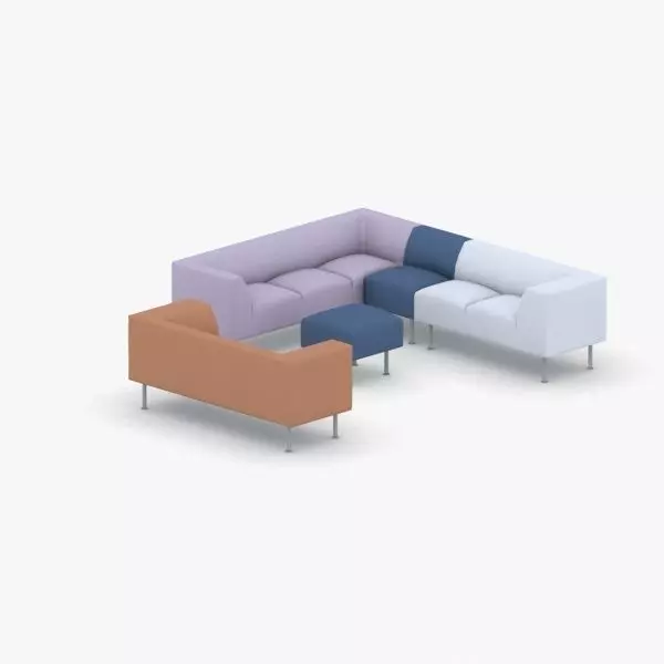 0970 - Sofa Low-poly 3D model_0