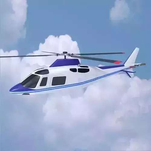 Agusta westland aw109 civil helicopter 3D model
