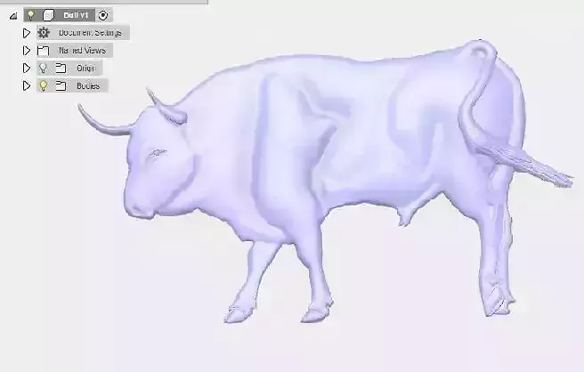 Bull STL 3D print model
