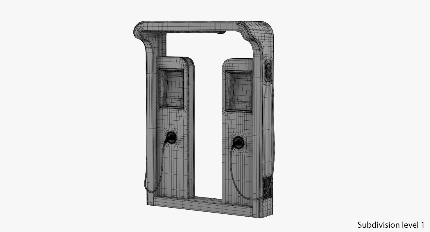 Electric Vehicle Charging Station 3 3D model_11