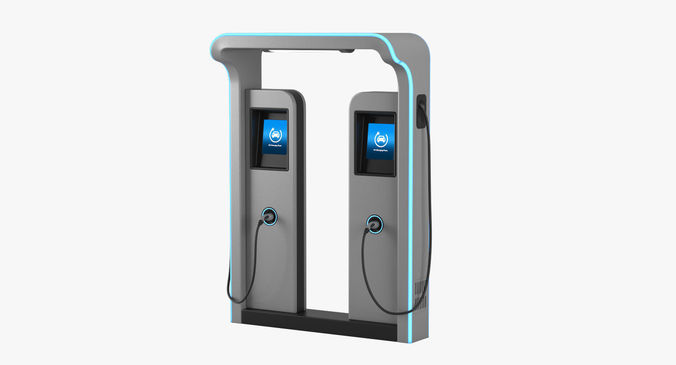 Electric Vehicle Charging Station 3 3D model