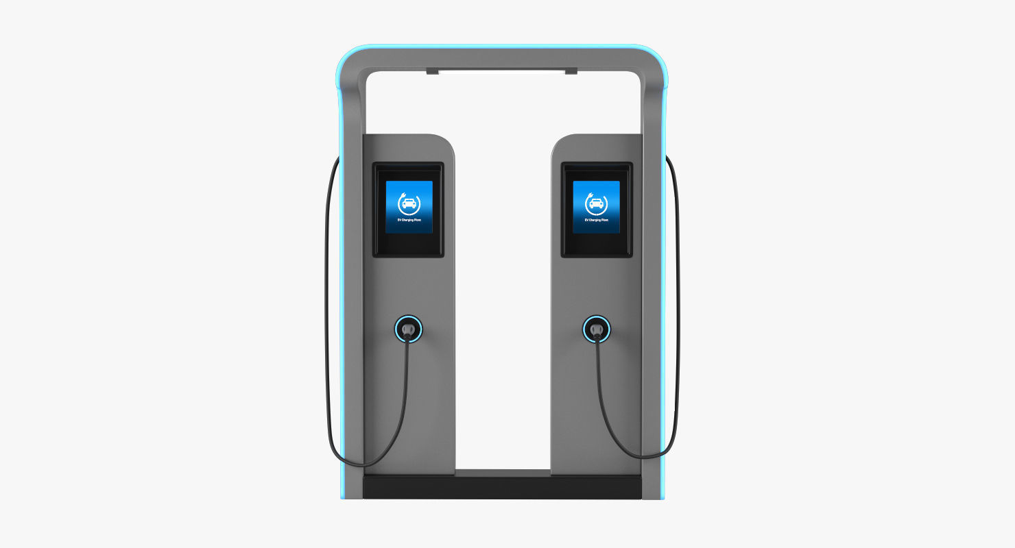 Electric Vehicle Charging Station 3 3D model_1